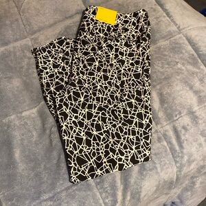 New DVF Diane Von Furstenberg For Target Cracked Glass Leggings LARGE L NWT